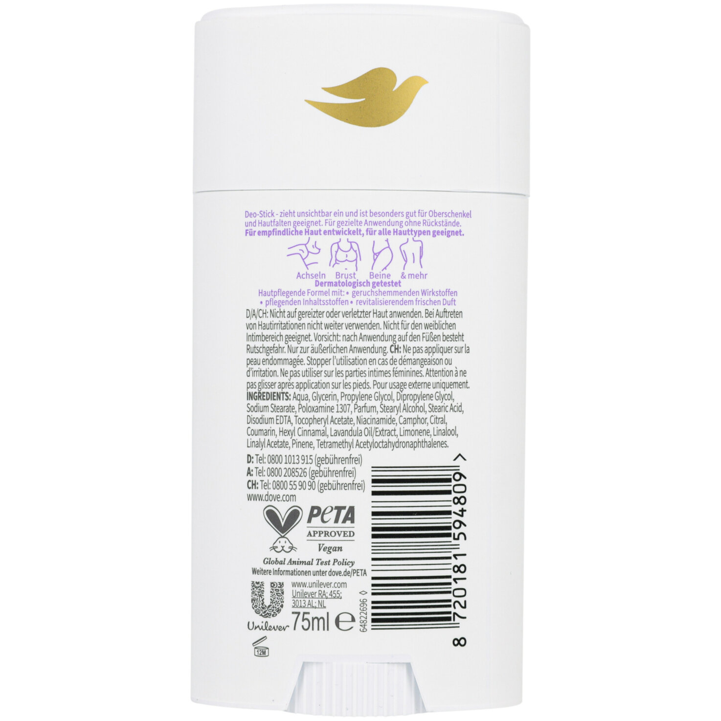 Dove Whole Body Deo Stick Lavendel