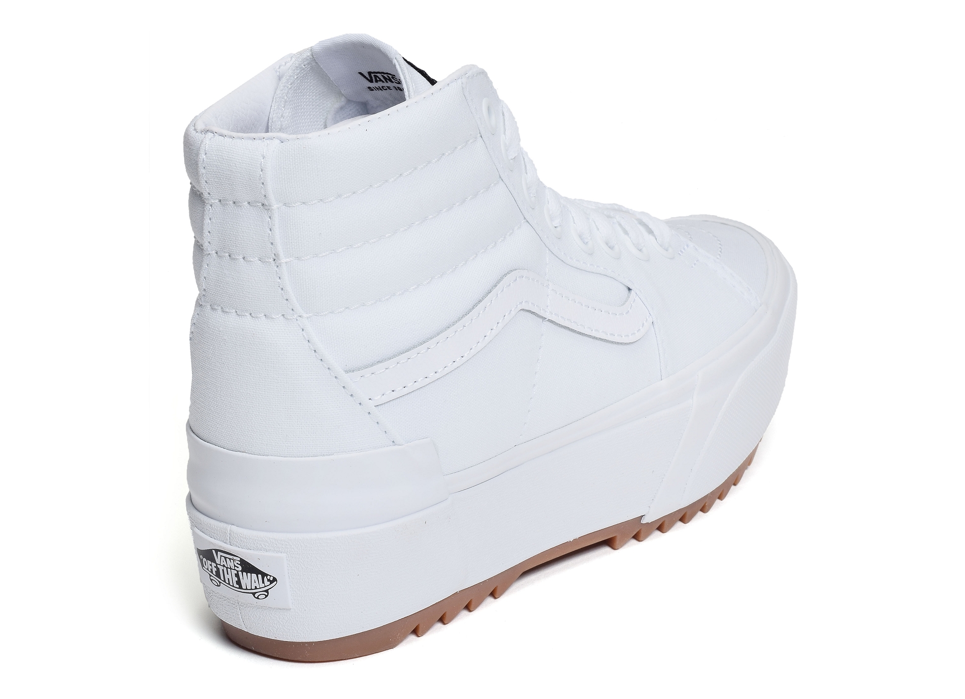 Ua sk8 hi stacked blanc