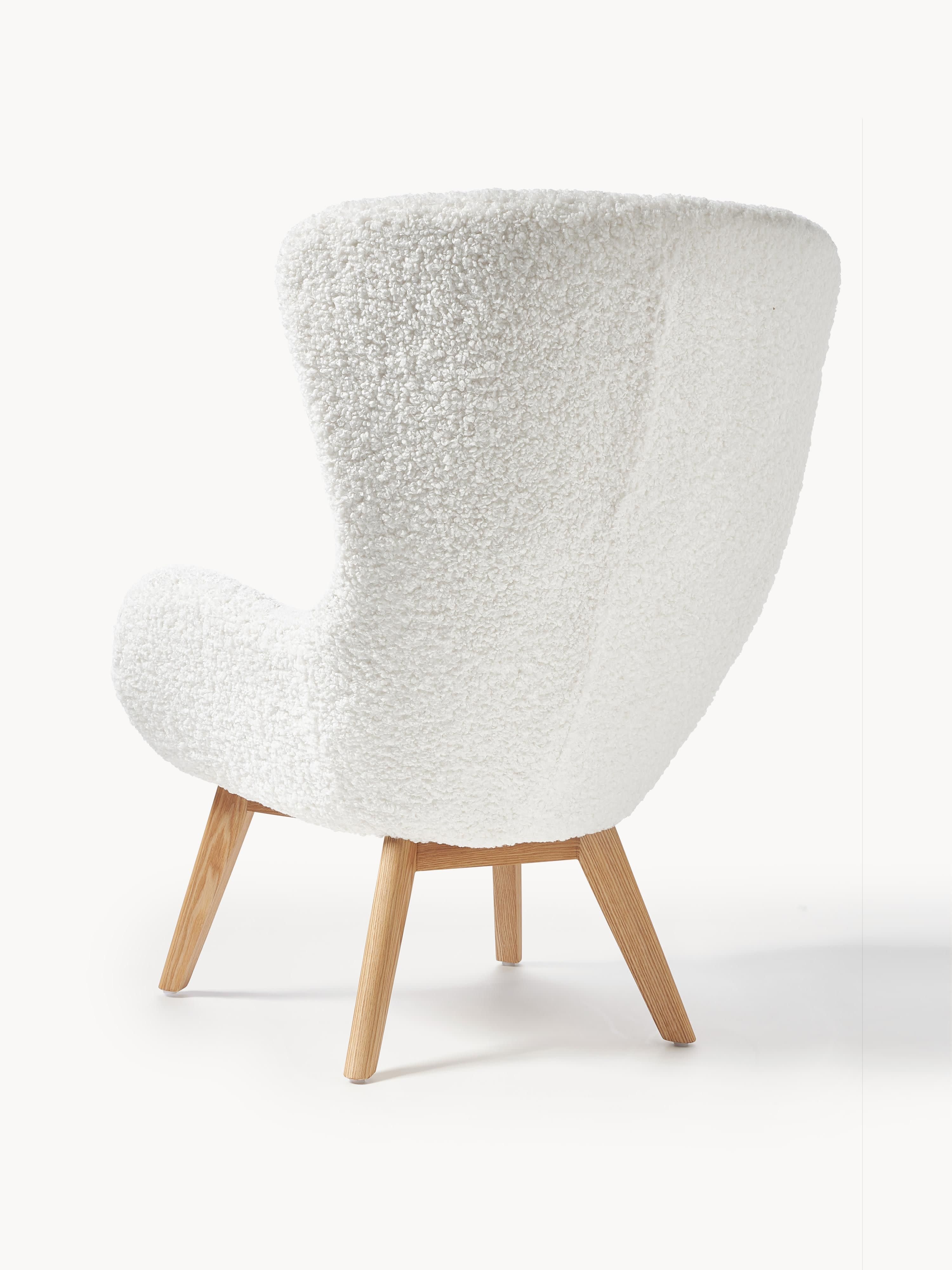 Teddy fauteuil Wing met houten poten