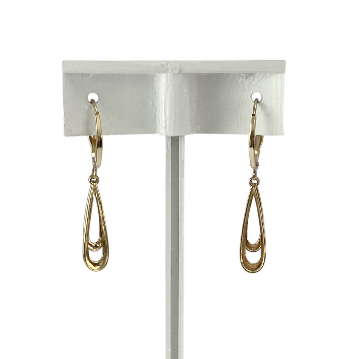 Boucles d'oreilles d'occasion 2 ors 375 diamants