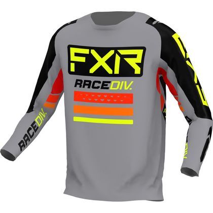 Maillot cross FXR CLUTCH PRO GREY/BLACK/HIVIS 2022 - Gris