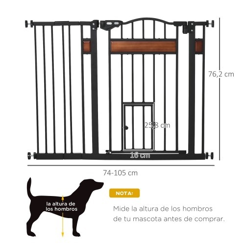 Portão de segurança extensível PawHut para cães