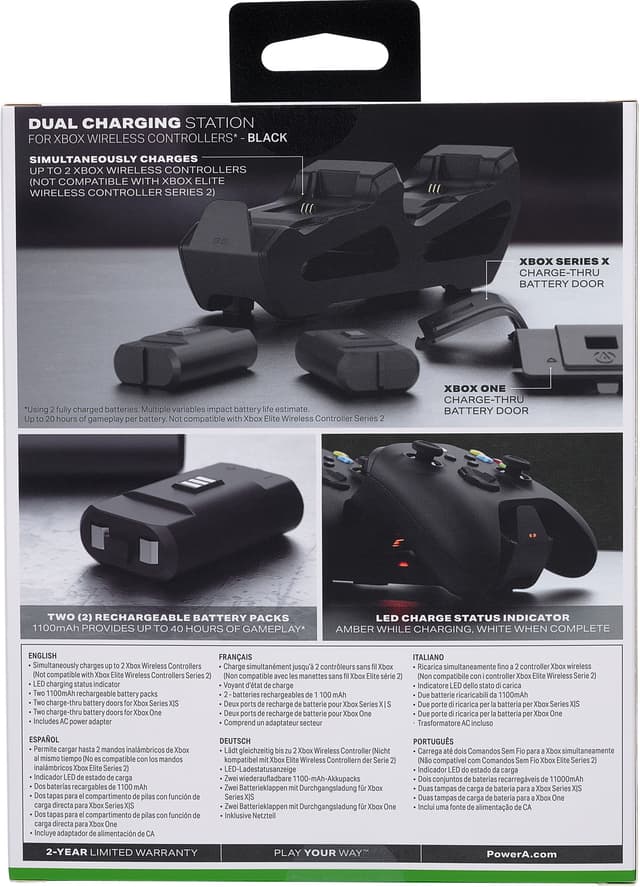 PowerA Duo Xbox-opladningsbasestation til spilstyring