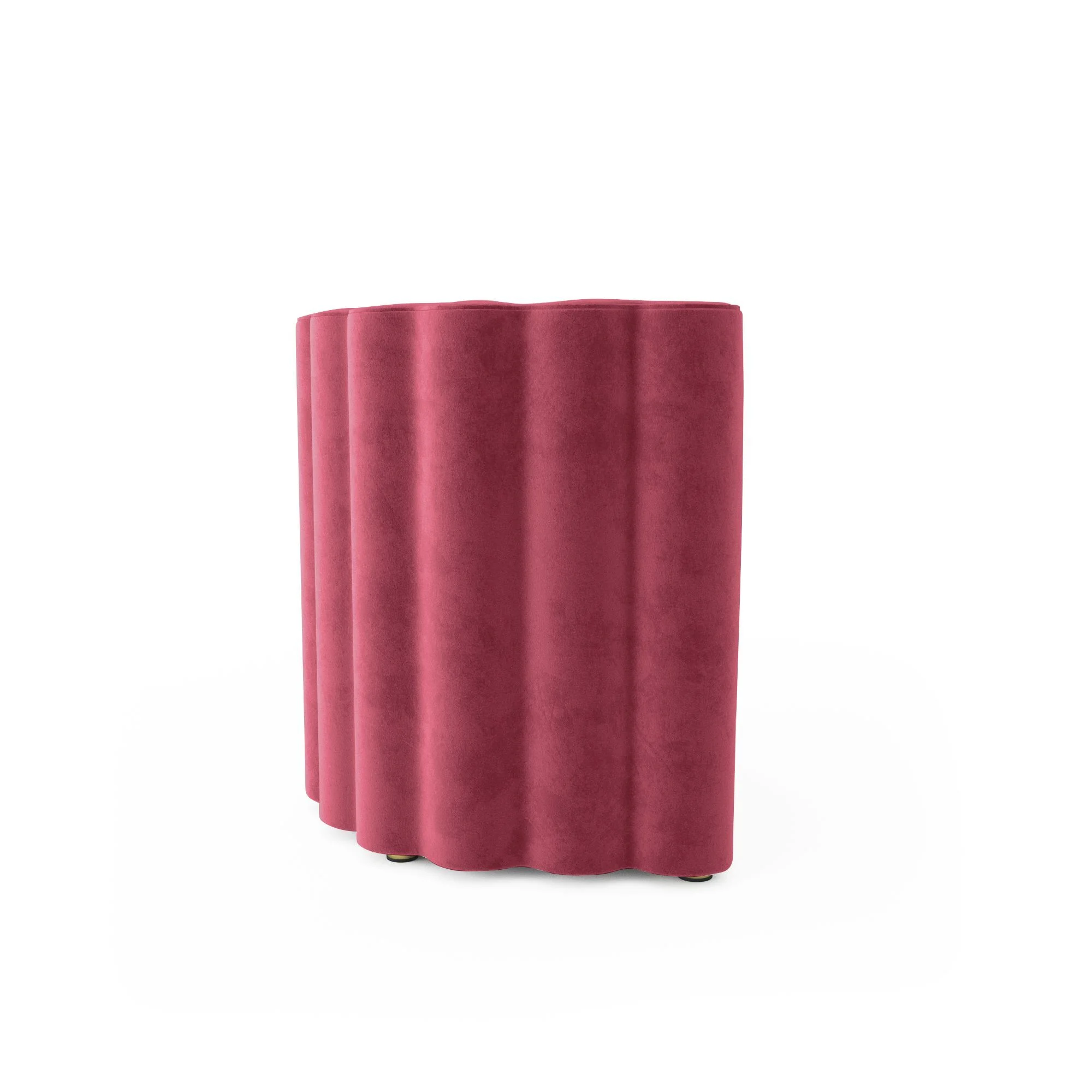FRIDA - Fauteuil vintage en velours | Rouge