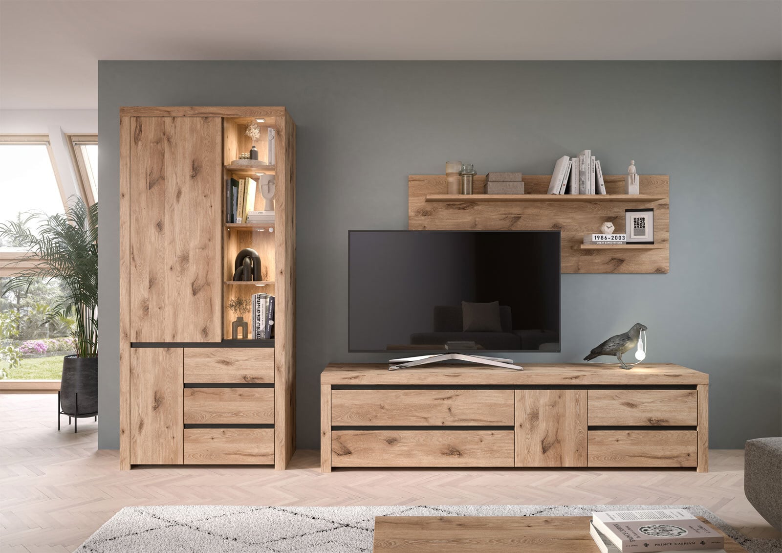 Wandboard WOODY 160x60 cm Braun