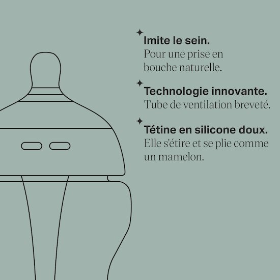 Biberon anti-colique avancé Lot de 2   Transparent        260 ml   de               Tommee Tippee