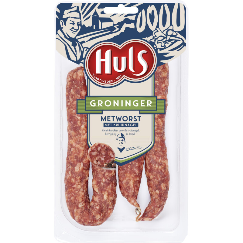 Huls Groninger metworst