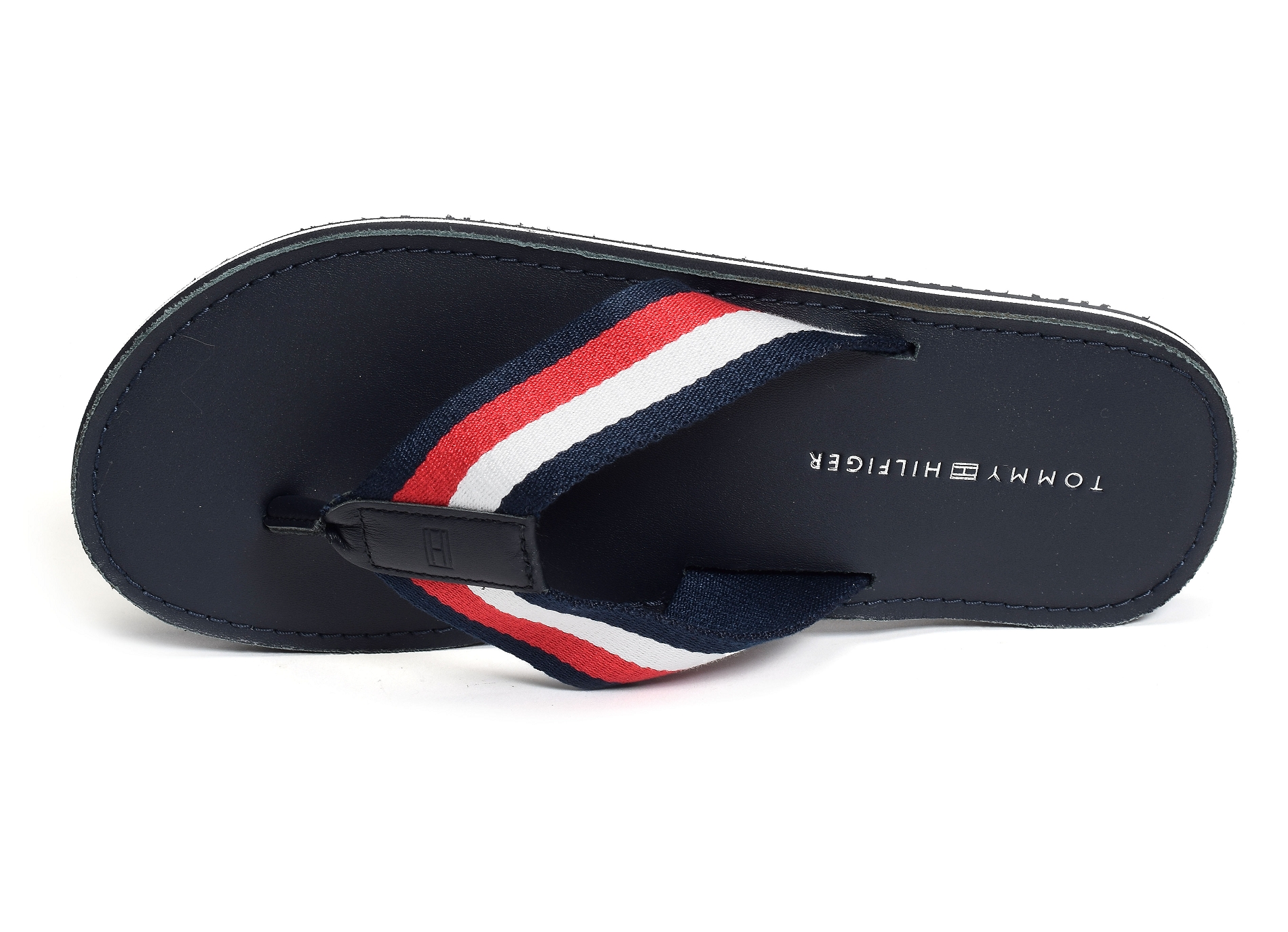 Elevated leather beach sandal 3980 marine