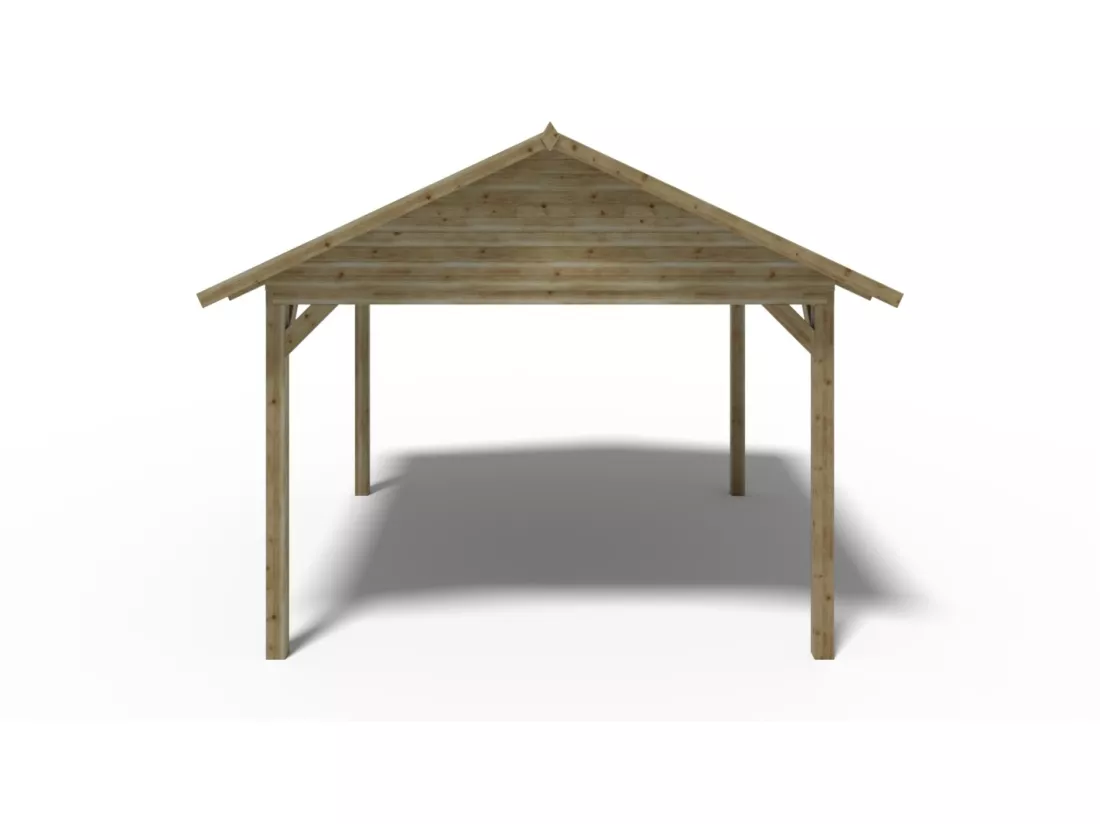 Pergola de jardin 4,04x4,17m - traité - ALT36 - ALTANKA