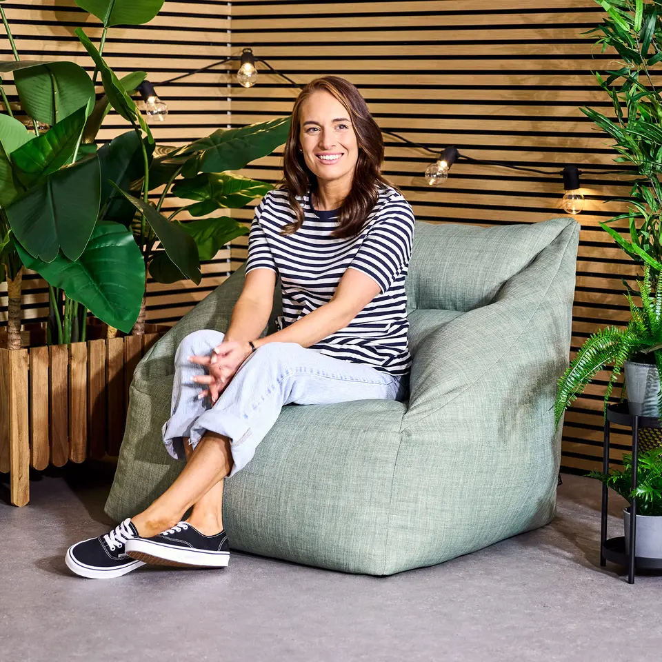icon Zitzak Natalia - Zitzak Fauteuil Buiten - Saliegroen