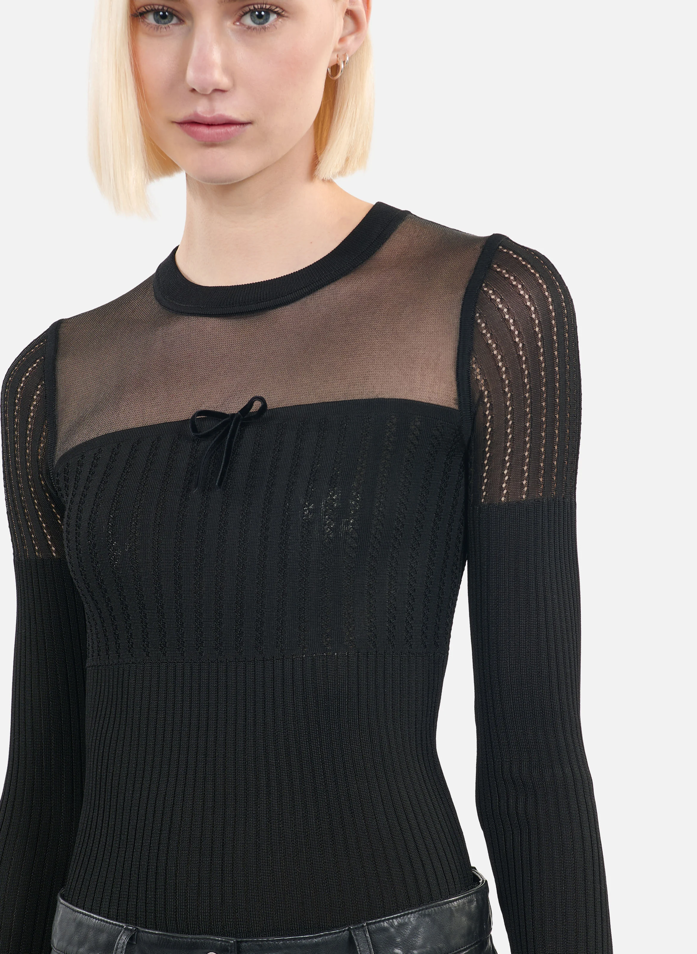 Pull col rond| Noir