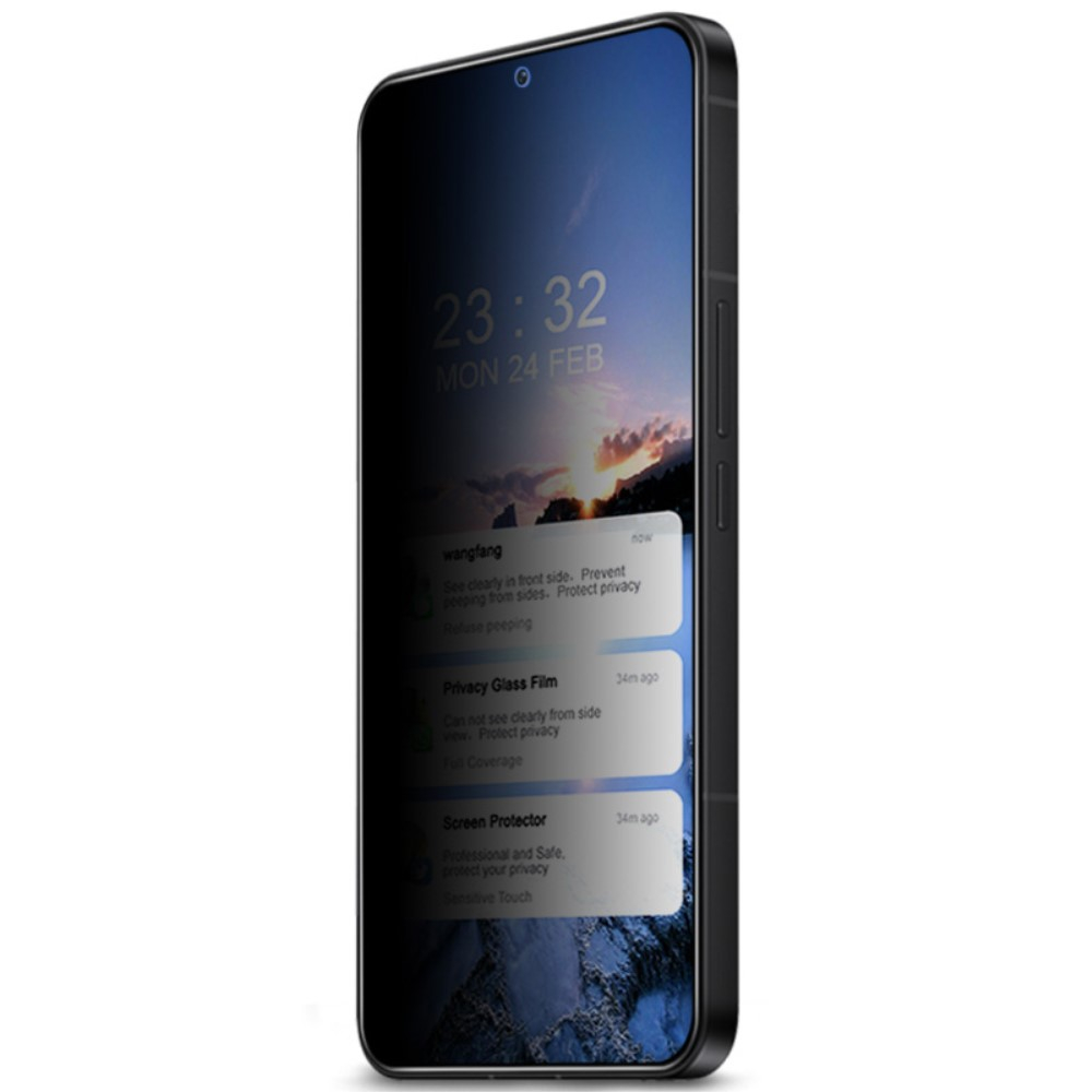 Samsung Galaxy S24  Plus Privacy Vollbild Panzer Glas Display mit Rahmen