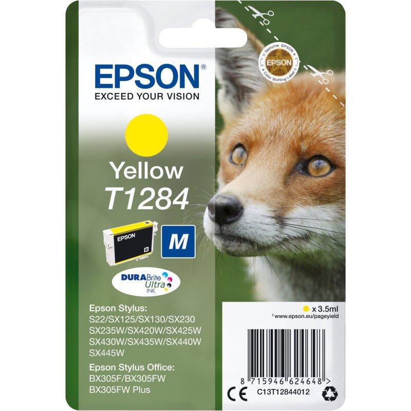 Epson Fox Encre jaune DURABrite Ultra Renard T1284