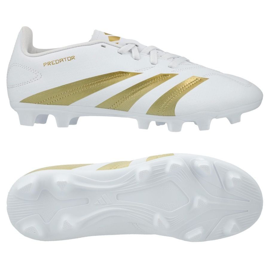 adidas Predator Club FxG Day Spark - Blanc/Doré/Blanc Enfant