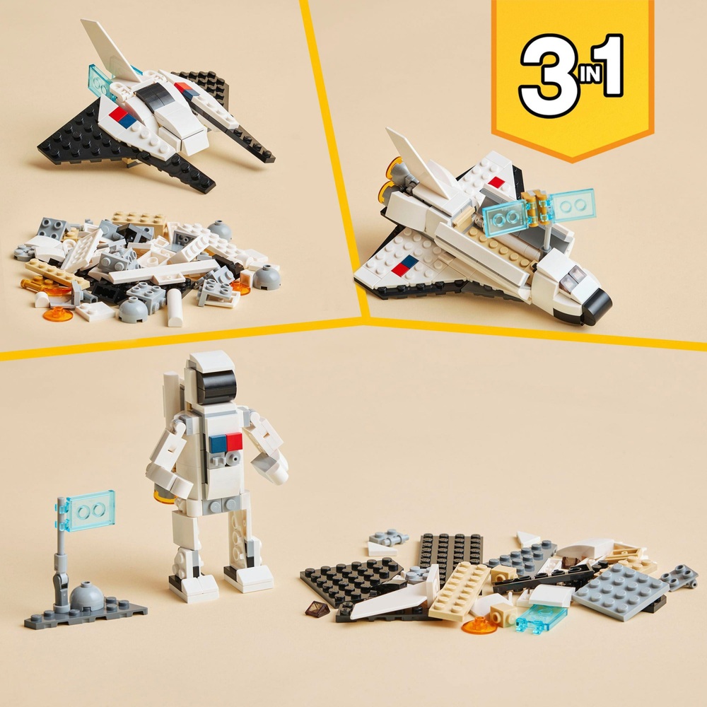 LEGO Creator 3-in-1-Set 31134: Space Shuttle & Raumschiff-Spielzeug