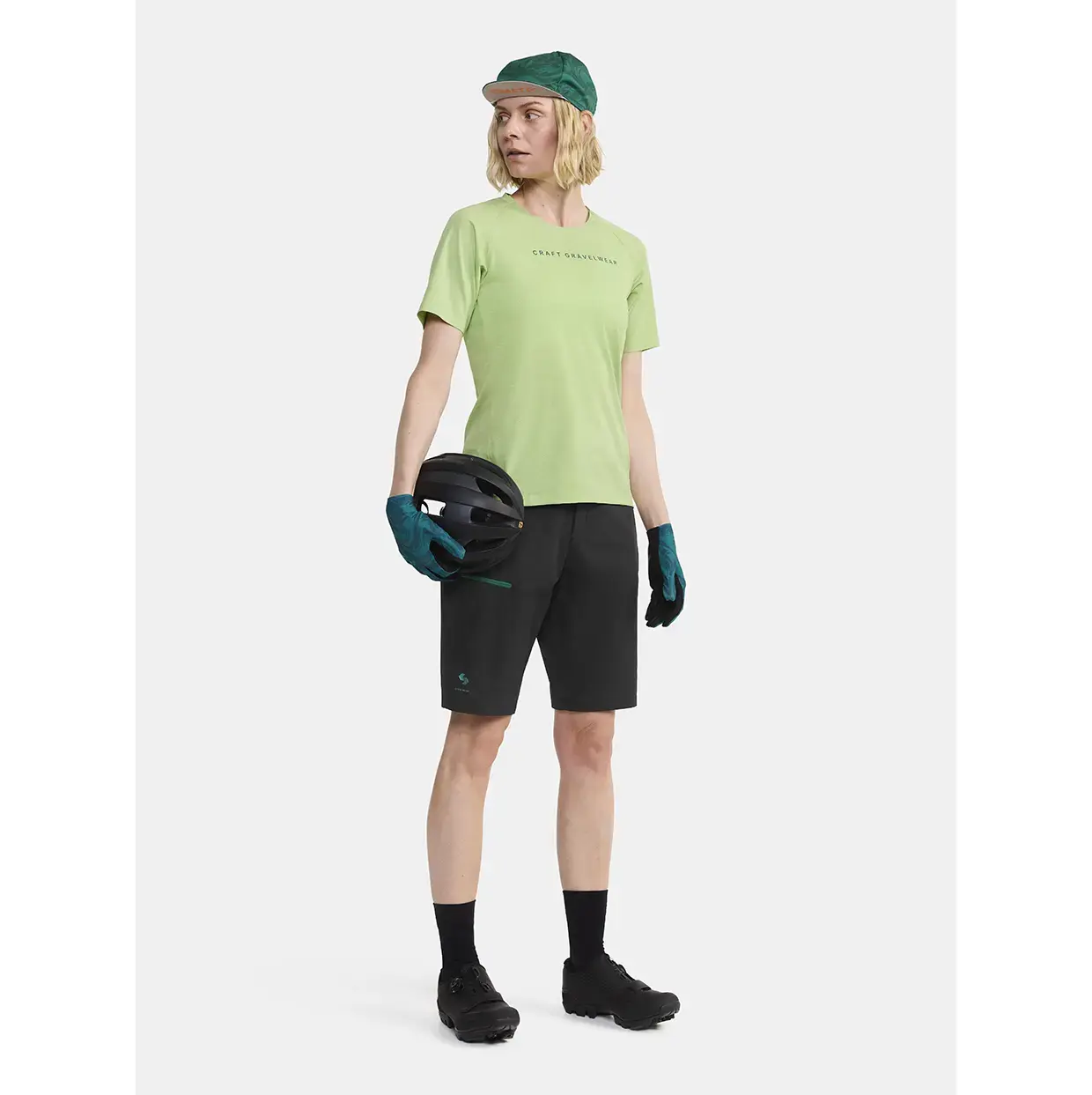 Craft ADV Gravel Fietsshirt Korte Mouwen Lichtgroen Dames