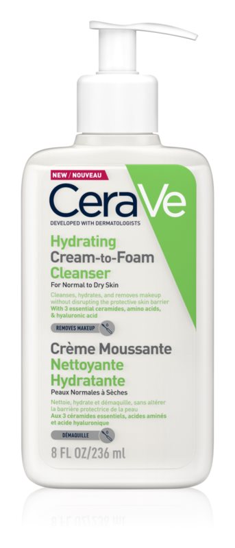 CERAVE Creme-zu-Schaum Reinigung<br>236 ml, Flasche, Creme, Hydratant