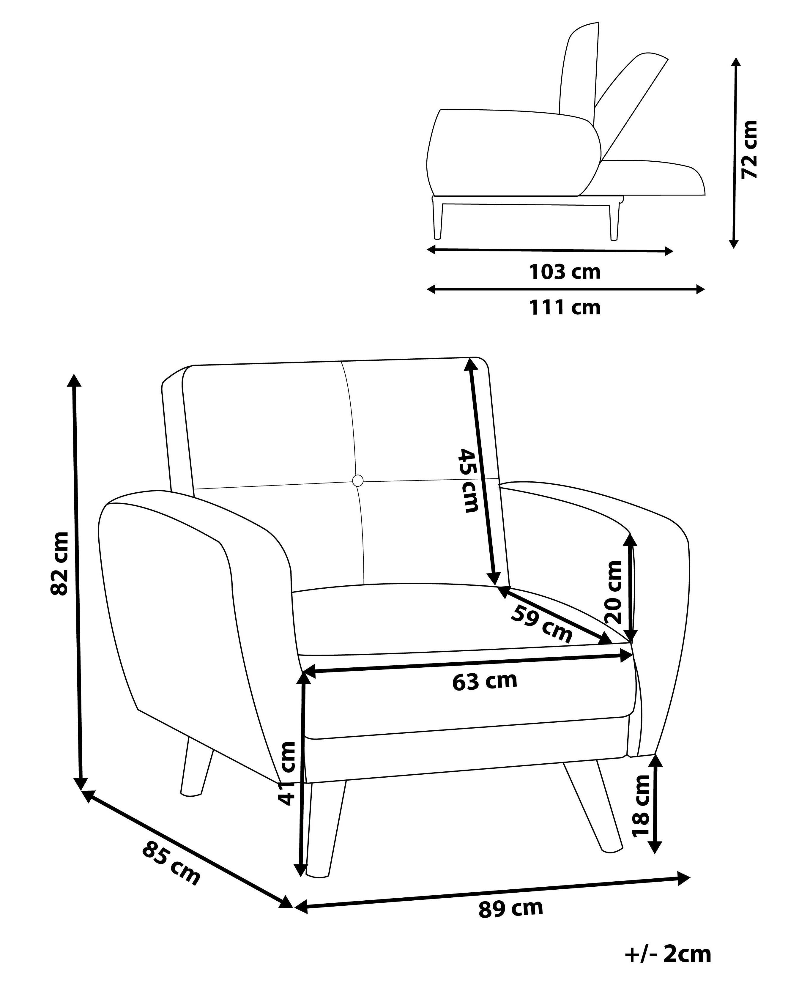 Fauteuil FLORLI Stof Lichtbeige