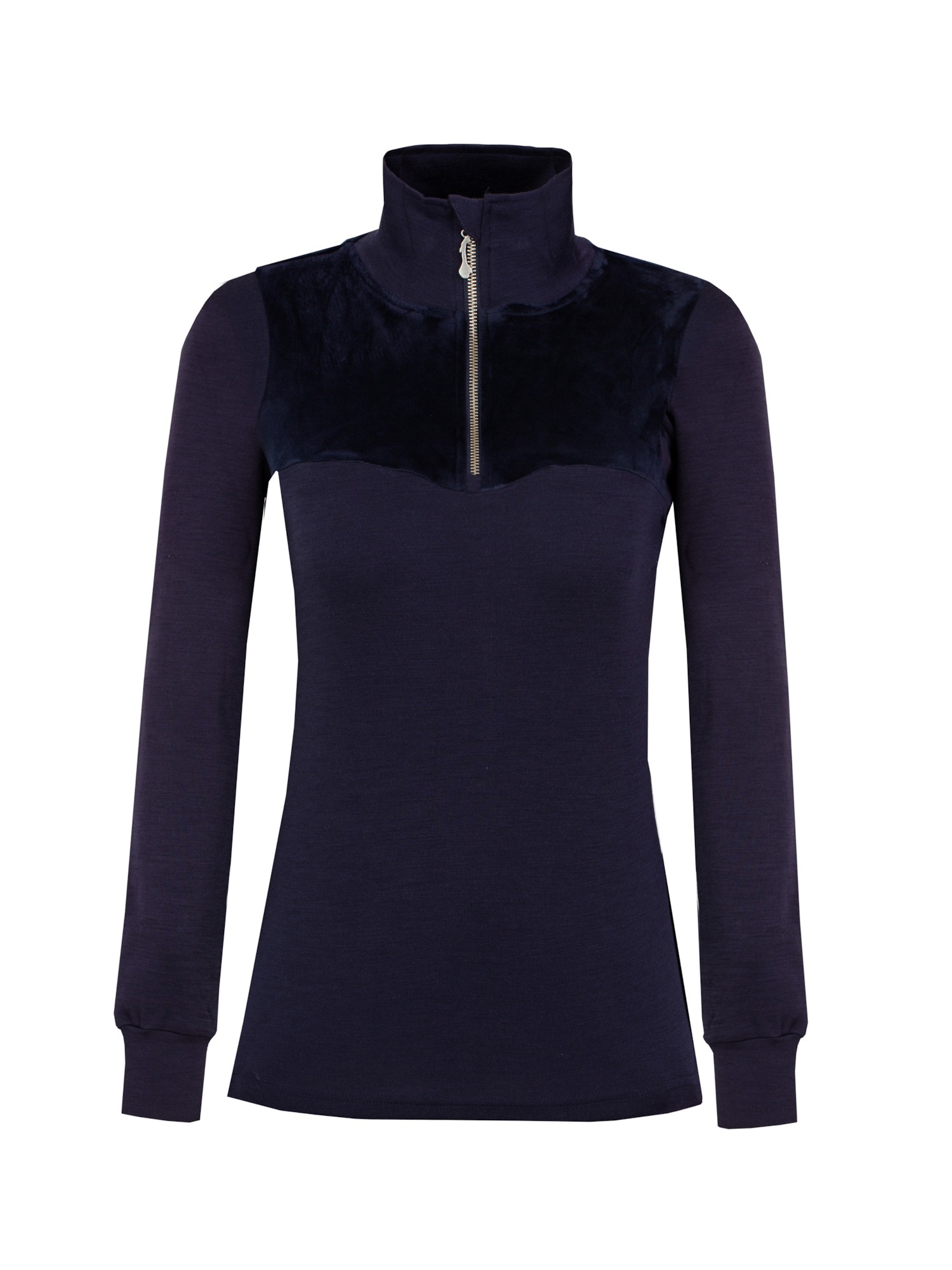 Sirdal Merino Half-Zip Dame Blue Ink