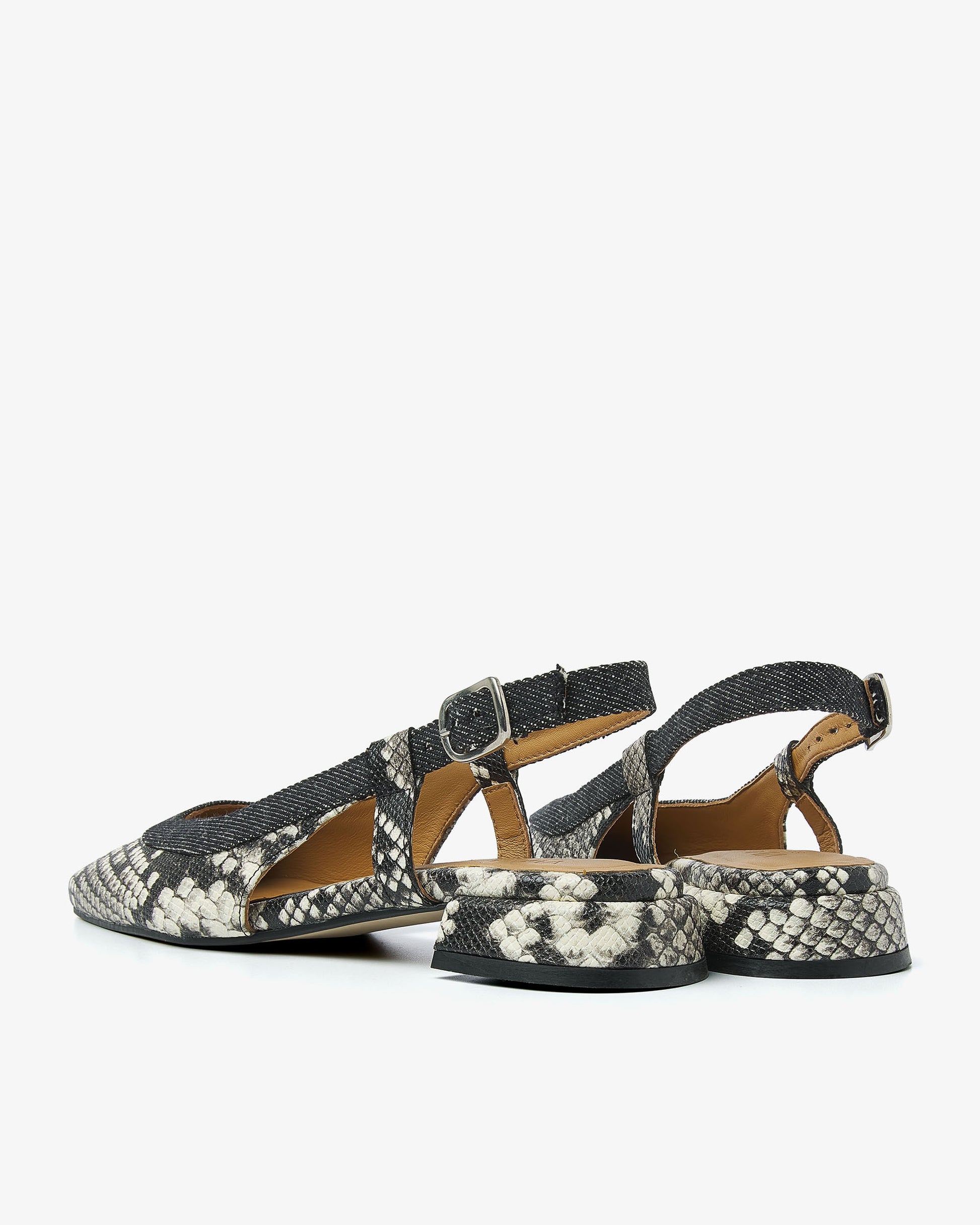 VIA VAI slangenprint slingbacks Julie Xena