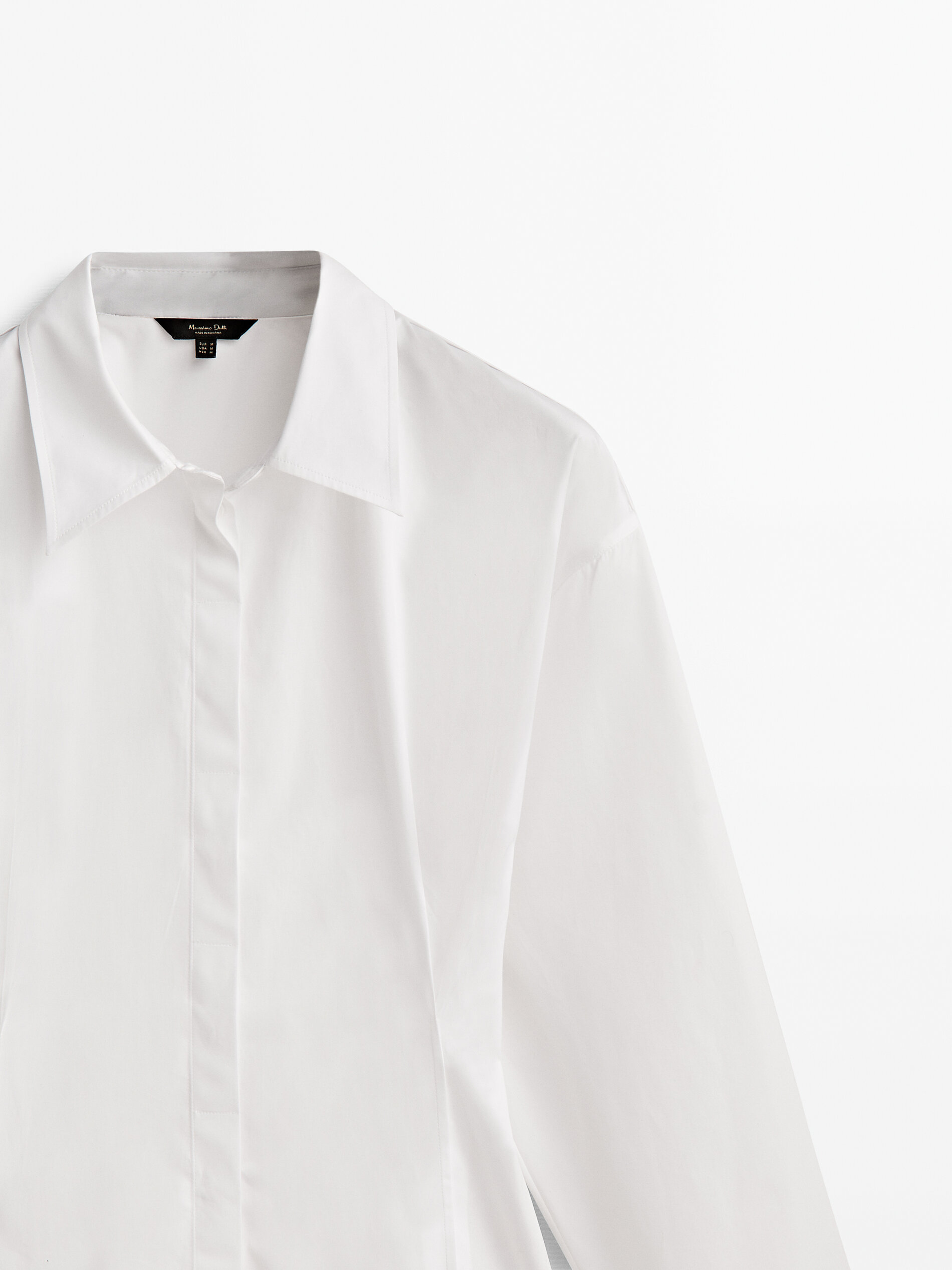 Pinças para camisa de popeline - BRANCAS