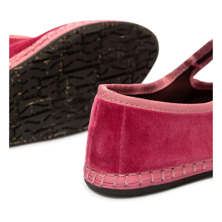 Flabelus Ballerines Slippers Frances Velours | Rouge framboise