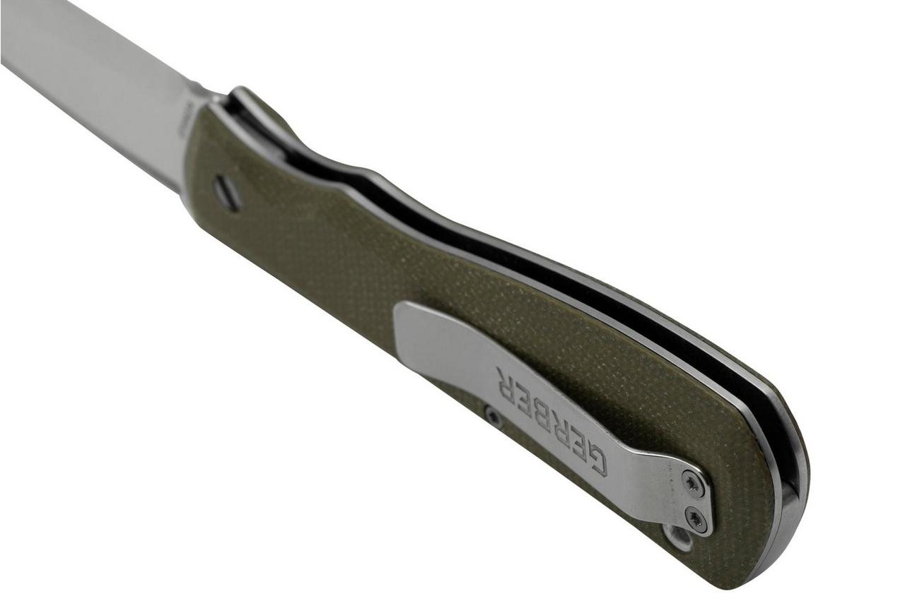 Gerber Mansfield, 1064425, olive micarta, zakmes