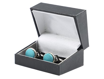 Zijde Manchetknoop Turquoise F24 91007M24A