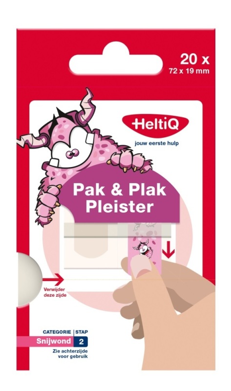 Heltiq Pak & Plak Pleister Roze 20 Stuks