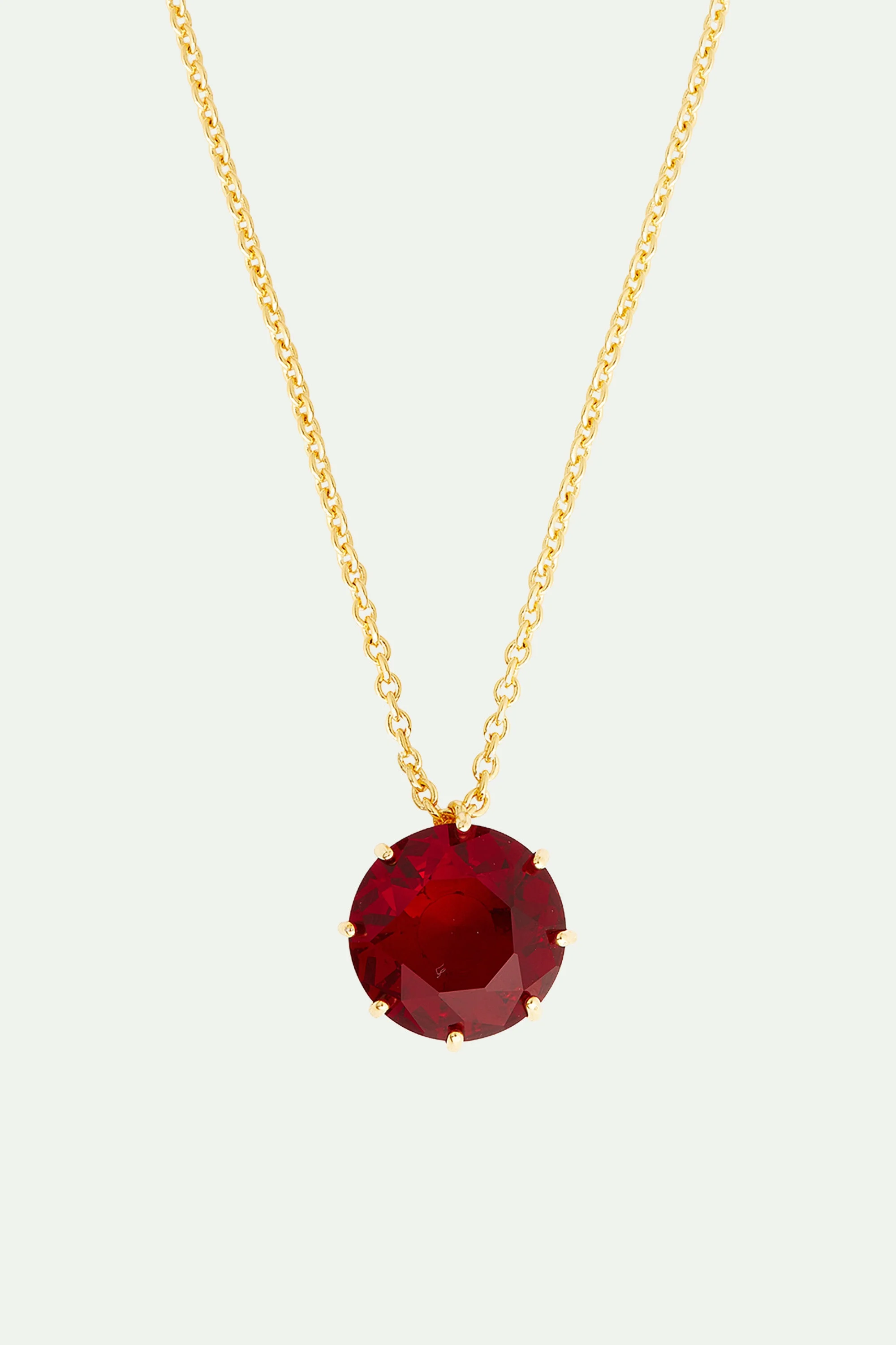 Collier sautoir pierre ronde la diamantinegrenat | Rouge