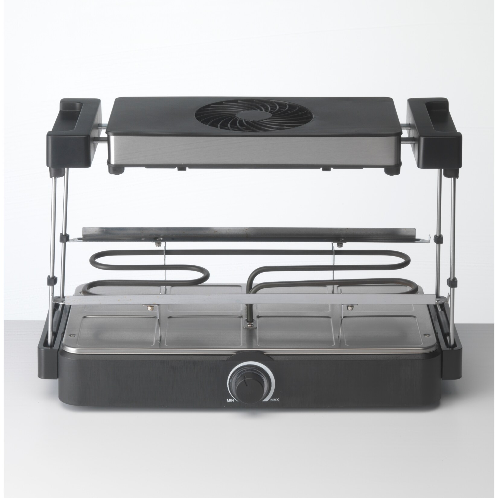 Trebs 15110 - Raclette für 8 Personen mit integriertem Dunstabzug - Große Grillfläche