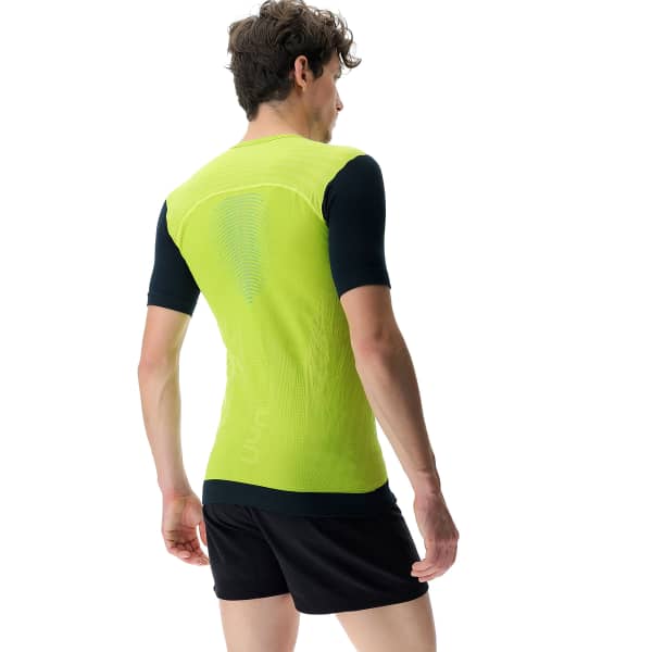 T-shirt running UYN MAN RUNNING PB42 OW SHIRT SULPHUR SPRING/BLACK