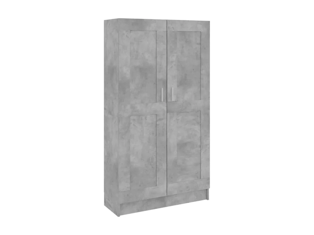 Bibliothèque Gris béton 82,5x30,5x150 cm Aggloméré