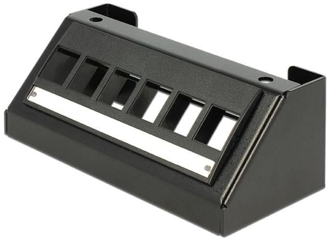 DeLOCK Keystone bordmonteret panel, 6-portar, 45grader vinkel på port