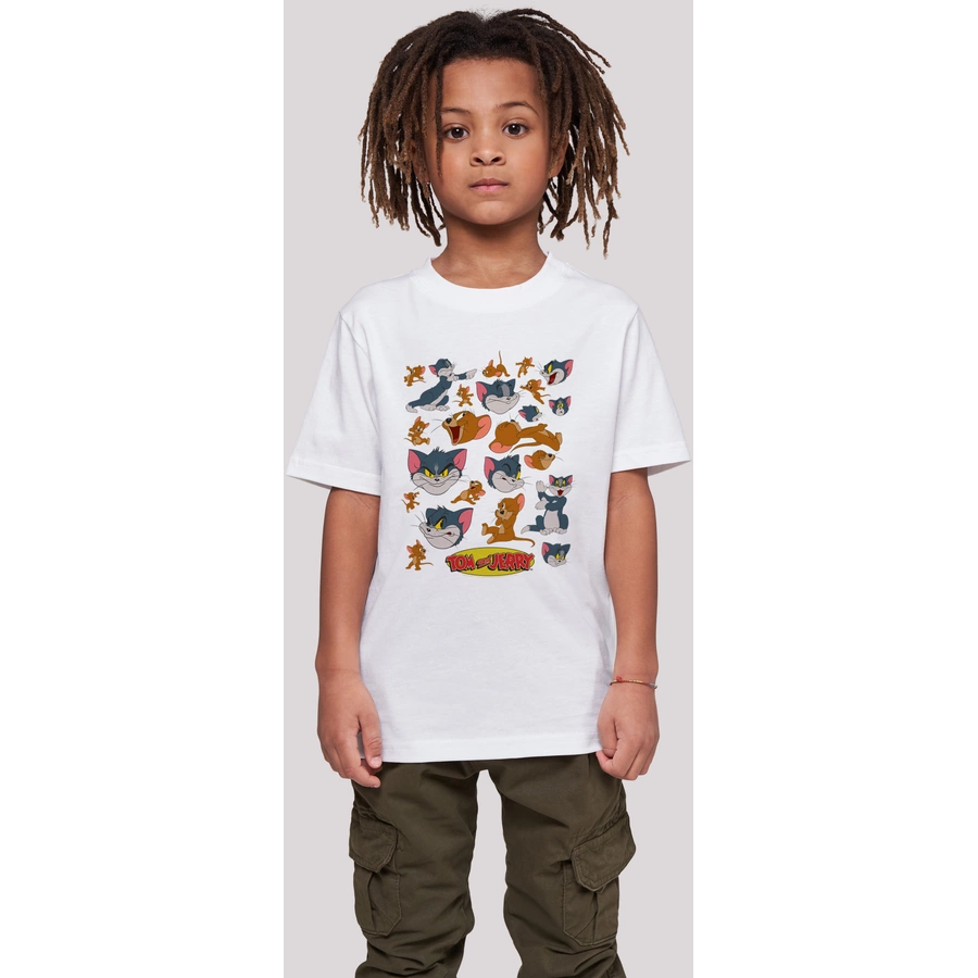 F4NT4STIC T-Shirt Tom and Jerry TV Serie Many Faces weiß