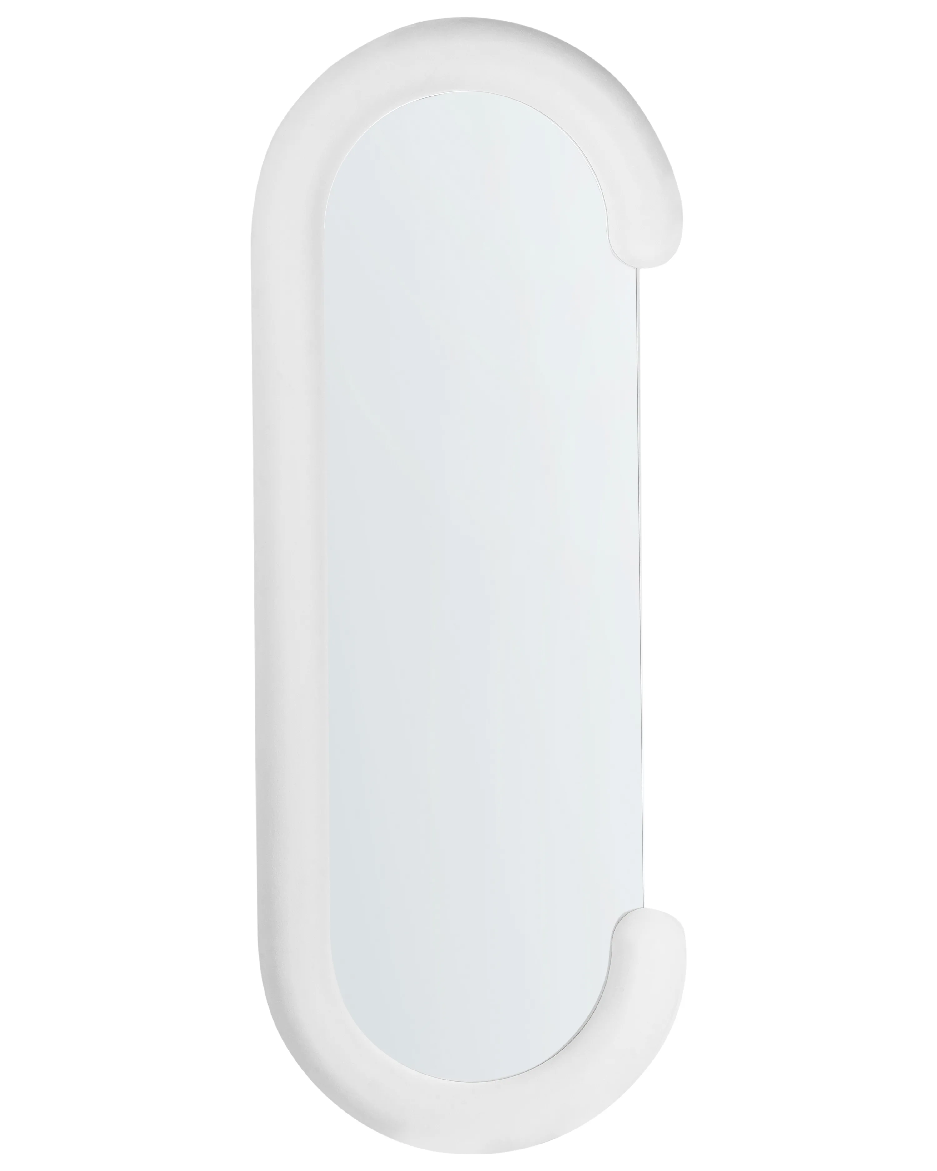 Wandspiegel LOCHES 54 cm 158 cm Fluweel Wit