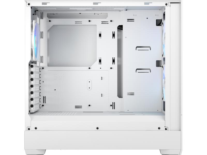 Fractal Design PC-Gehäuse Pop Air RGB TG Weiss Stylischer Gaming-Mid-Tower mit Sichtfenster und RGB-Lüfter