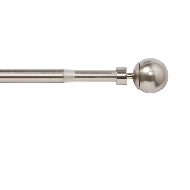 Kit de tringle à rideau extensible embout boule Athens GoodHome 120/210 cm, Ø19 mm gris