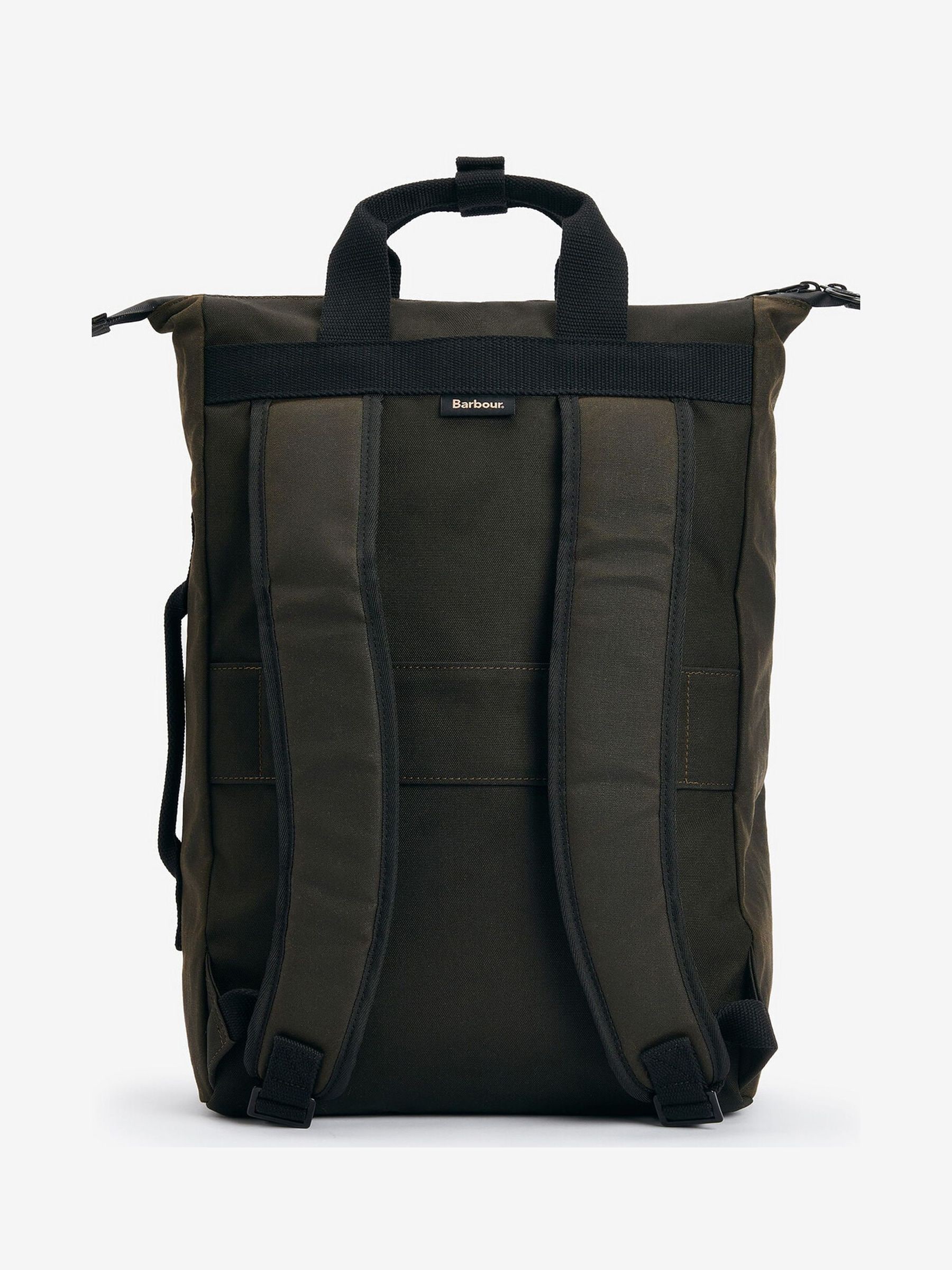Groen - Barbour® Field gewaxte rugzak
