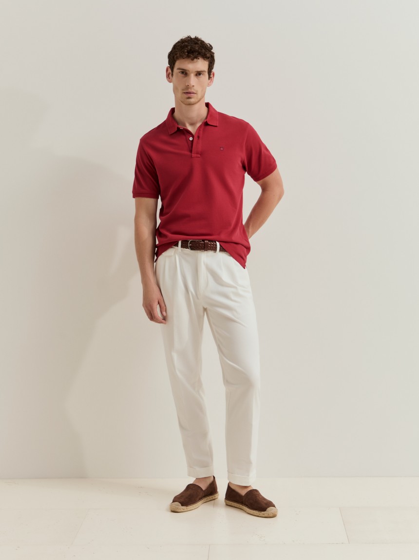 Polo piqué regular fit de algodão