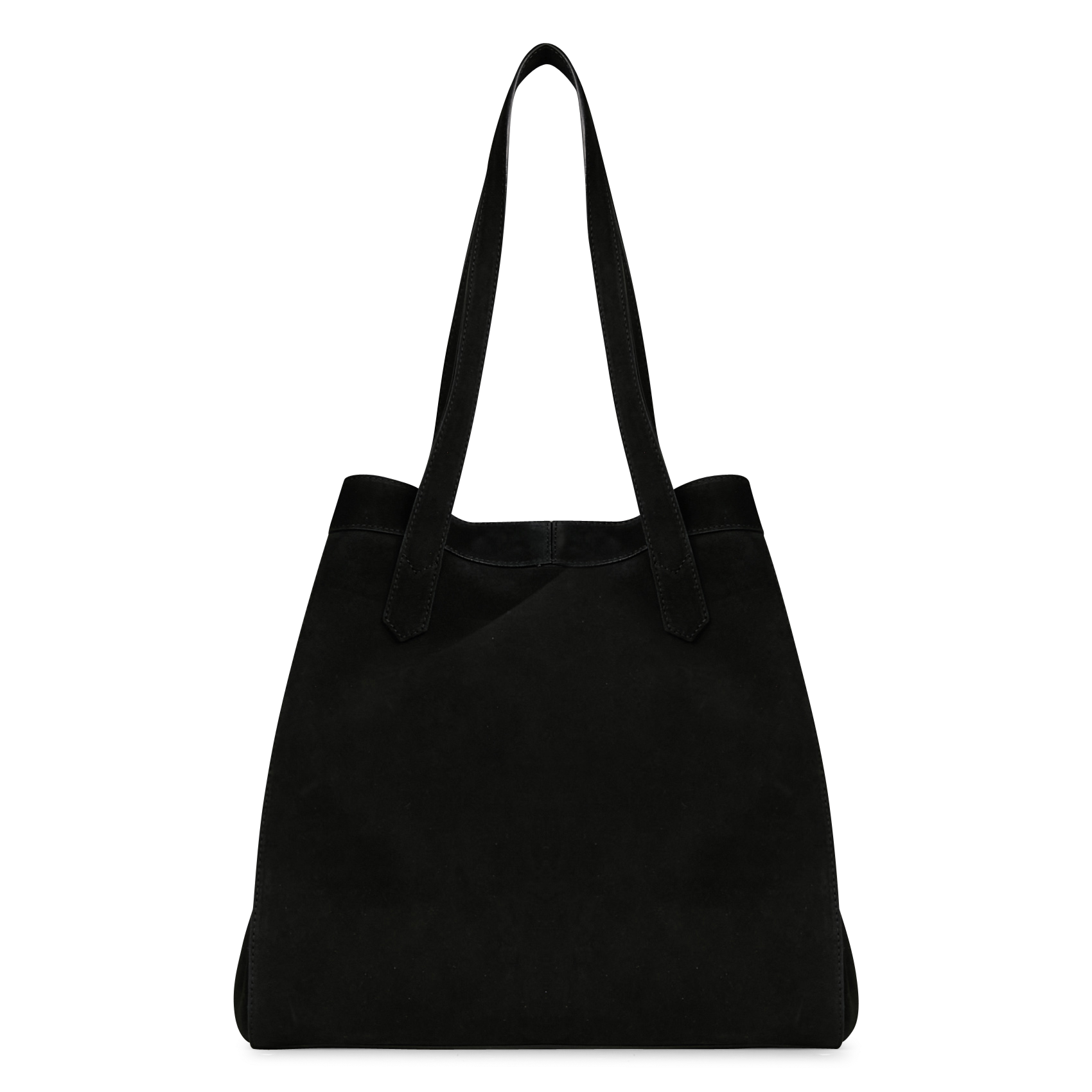 ENZO - Sac cabas en cuir velours | Noir