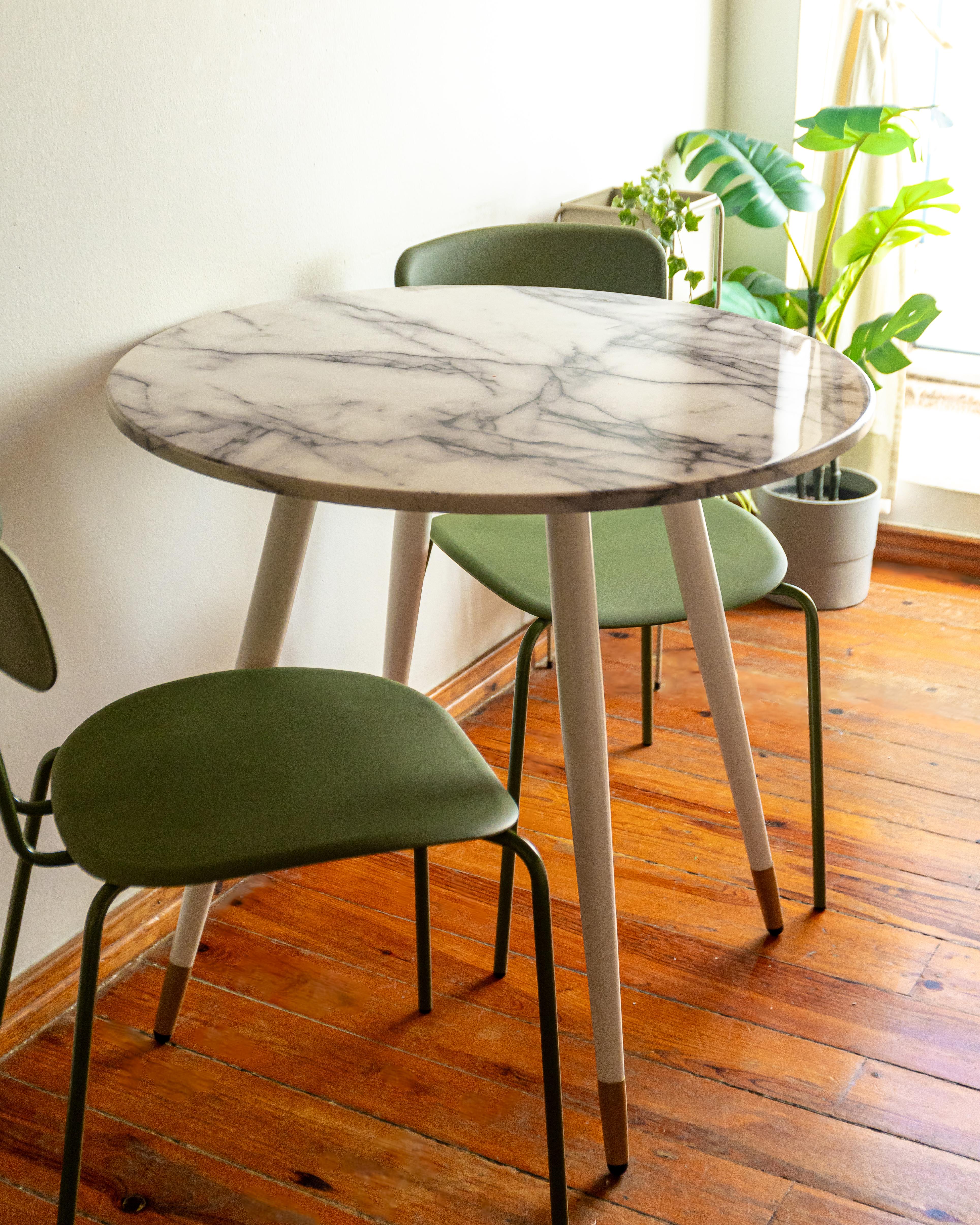 Eettafel GUTIERE Wit marmer 70 cm 120 cm