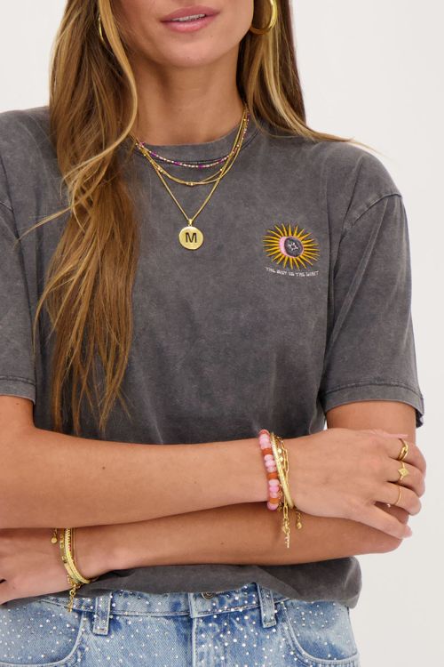 Grijs T-shirt sun en moon