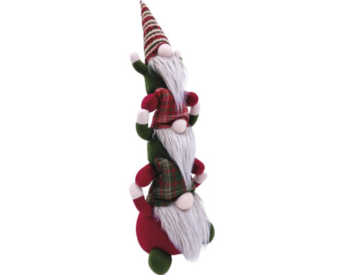 Decoratief figuur Lafiora 3 Kerstmannen H 56 cm