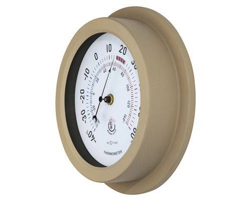 Buitenthermometer Lily, metaal, bruin, Ø 22 cm