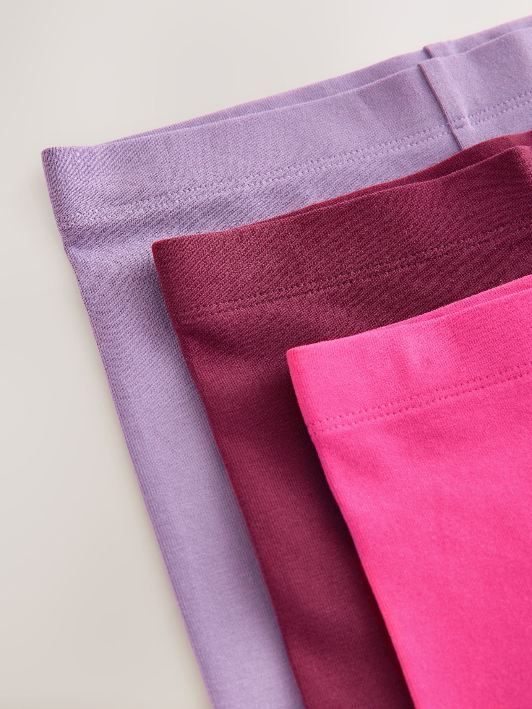 Roze/lila/bessenkleur - Verpakking van 3 leggings (3-16 jr)