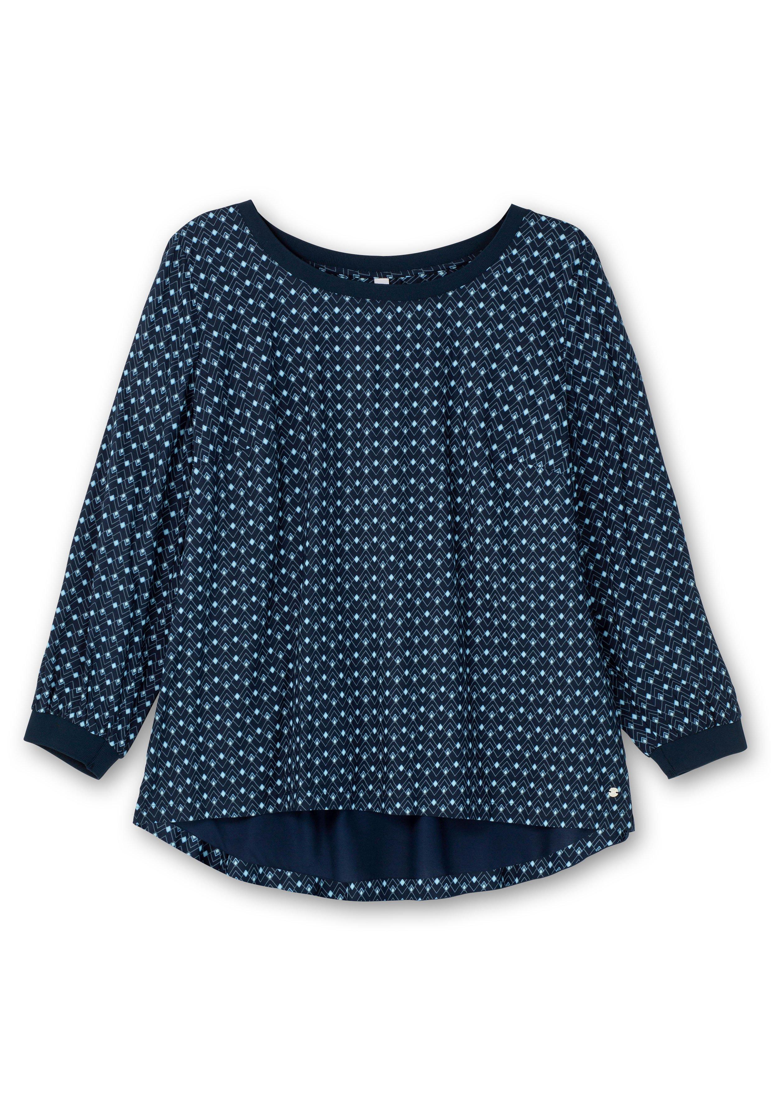 Tunika mit Minimal-Alloverprint, aus Twill