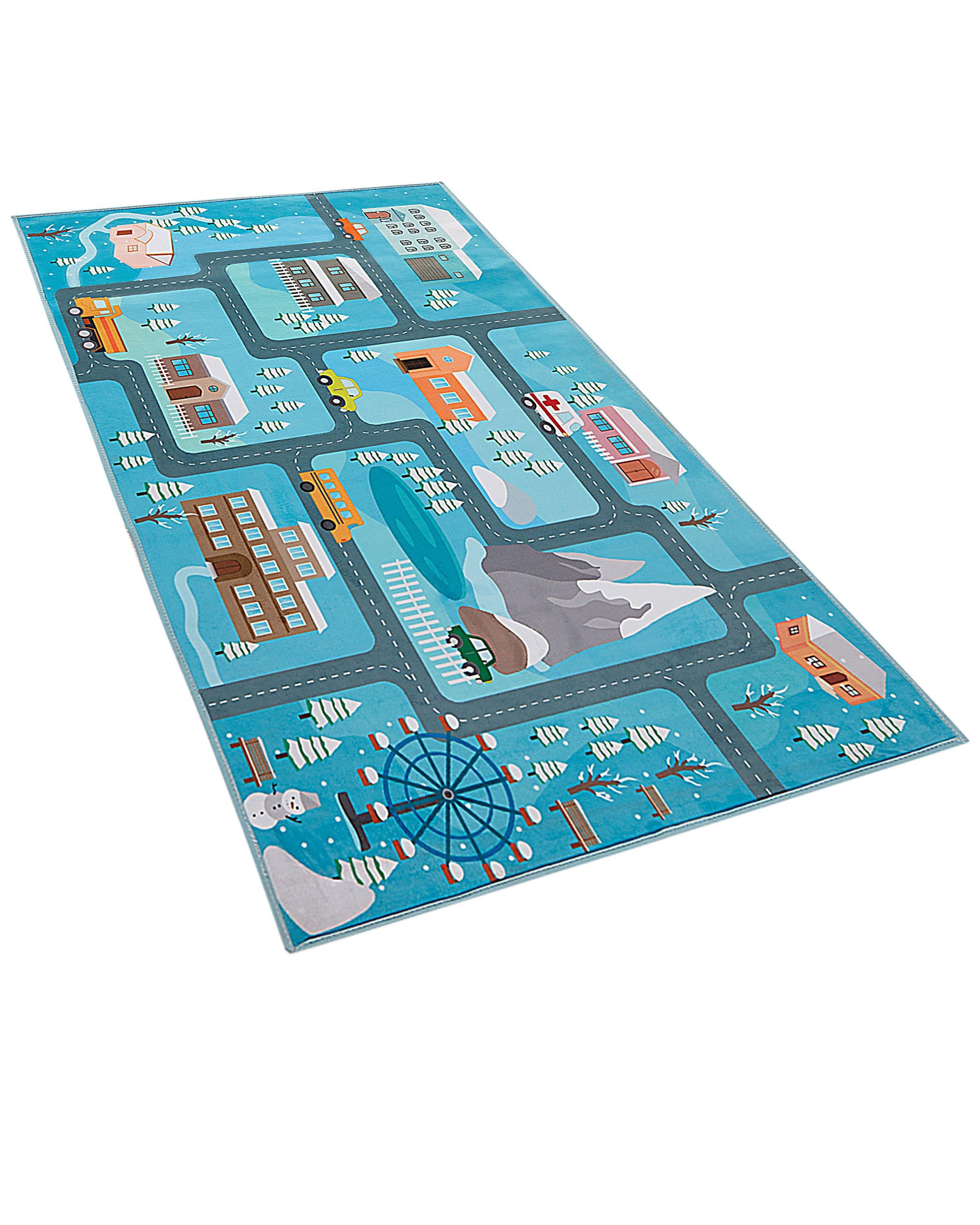 Kindervloerkleed KIGI Blauw 80 x 150 cm