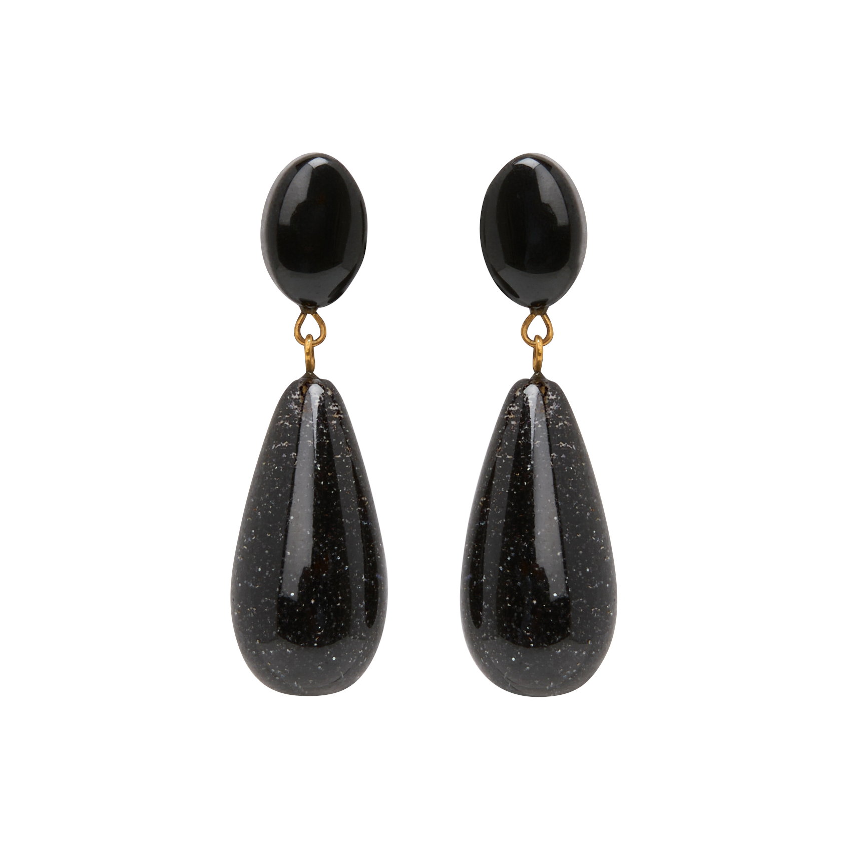 GALLIA - Boucles d'oreilles pendantes | Noir