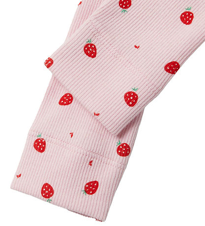 Name It Leggings - Rib -  NbfDabua - Parfait Pink m. Jordb?r